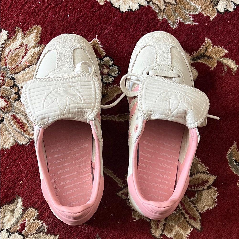 Adidas Cream and Pink Casual Shoes